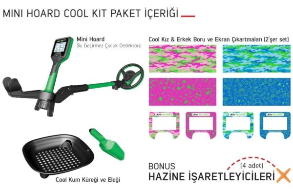 Mini Hoard Suya Dayanıklı Çocuk Dedektörü Cool Kit Paketli - Görsel 5